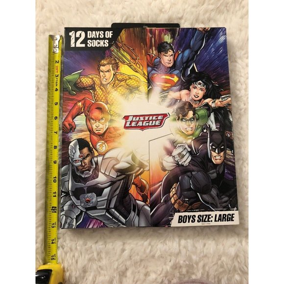 ~12 Pair-SZ: Large socks NIB~ DC-Justice League 12 Days Of Socks - Picture 5 of 11